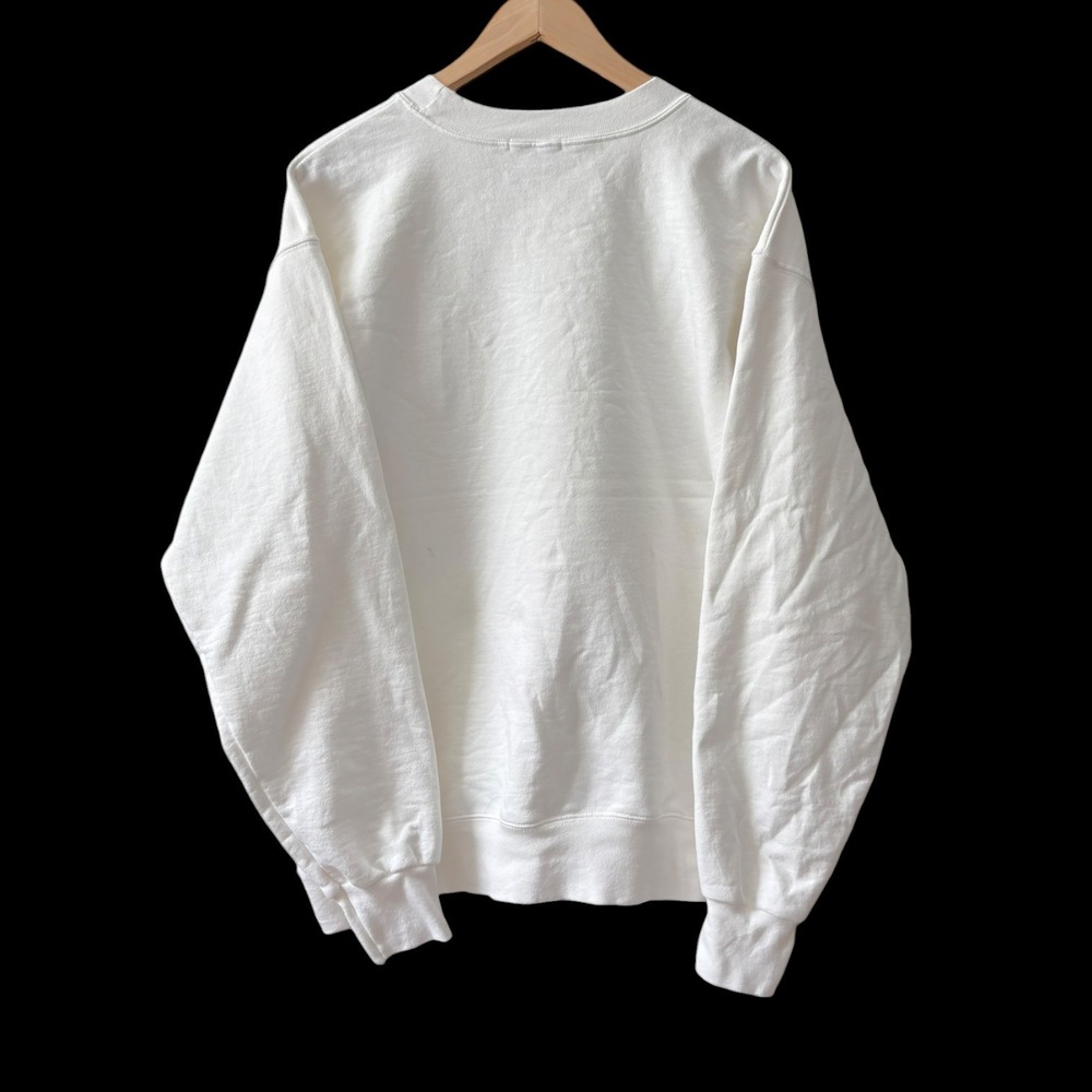 The Bar Fiance Sweatshirt White Blue Varsity Lettering Crewneck Medium Bride - Picture 4 of 4